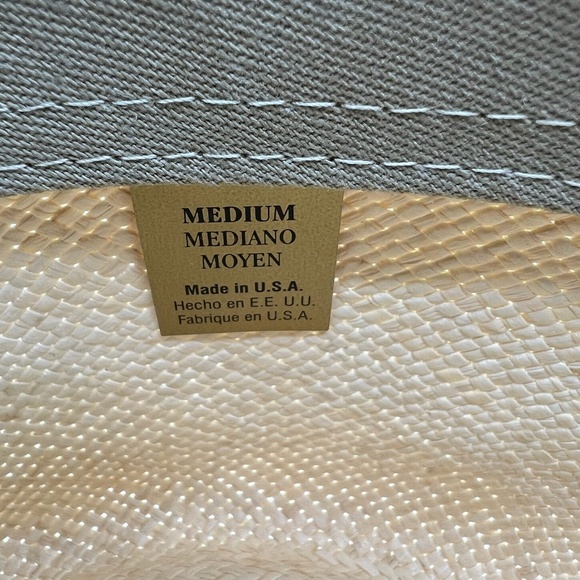 Unisex Classic Wide Brim Straw Panama Fedora with Black Grosgrain Band Medium main image 11